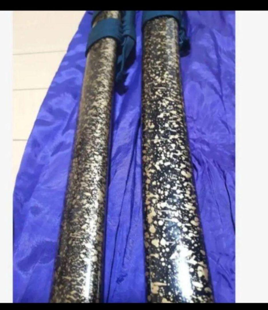 模造刀　名刀　高級品　二本セット　台座付き　レトロ　新品同様