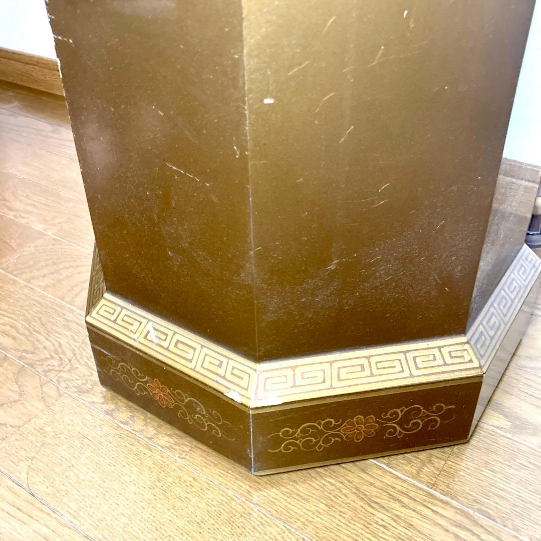 中国家具 八角型 8杯 引き出し 箪笥 チェスト 花台 高卓 飾り台