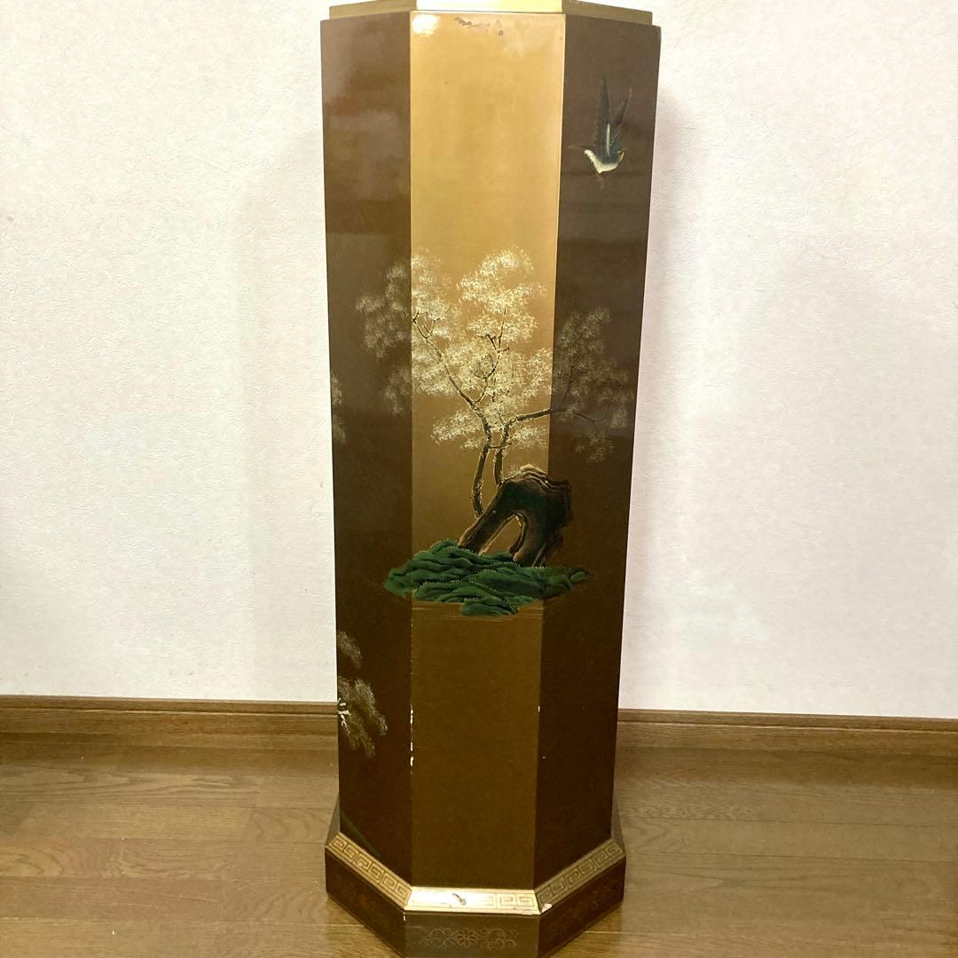 中国家具 八角型 8杯 引き出し 箪笥 チェスト 花台 高卓 飾り台