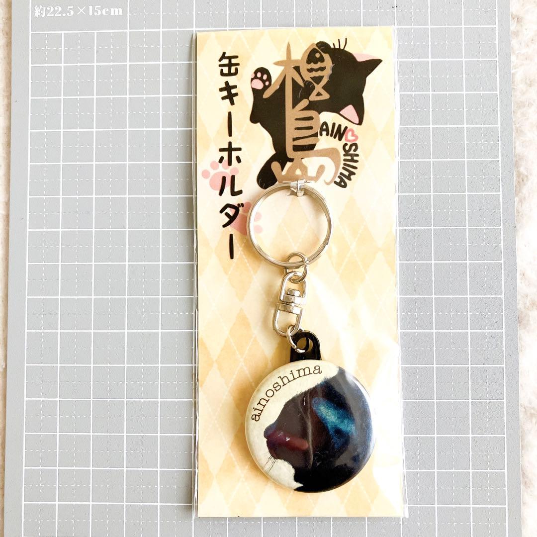 ☘️ あいのしま 猫 缶バッジ キーホルダー 黒猫 猫島 アイランドキャット