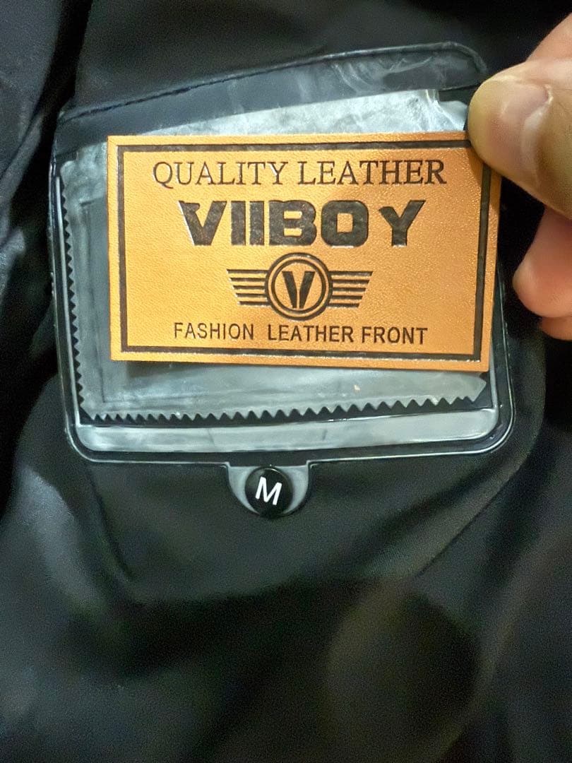 新品未使用 VIIBOY 本革ライダース M 黒 スカル刺繍 即購入OK