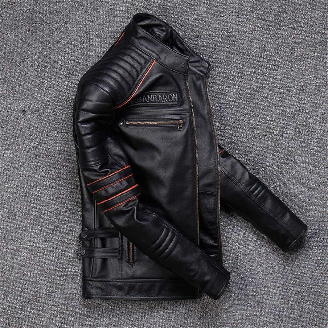 新品未使用 VIIBOY 本革ライダース M 黒 スカル刺繍 即購入OK