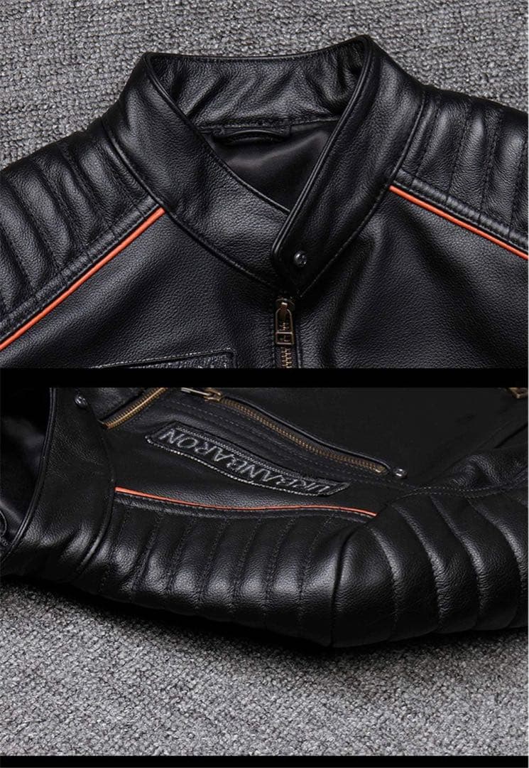 新品未使用 VIIBOY 本革ライダース M 黒 スカル刺繍 即購入OK