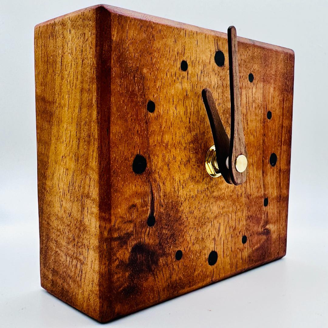 ハンドメイド ハワイアンコアウッド 置き時計