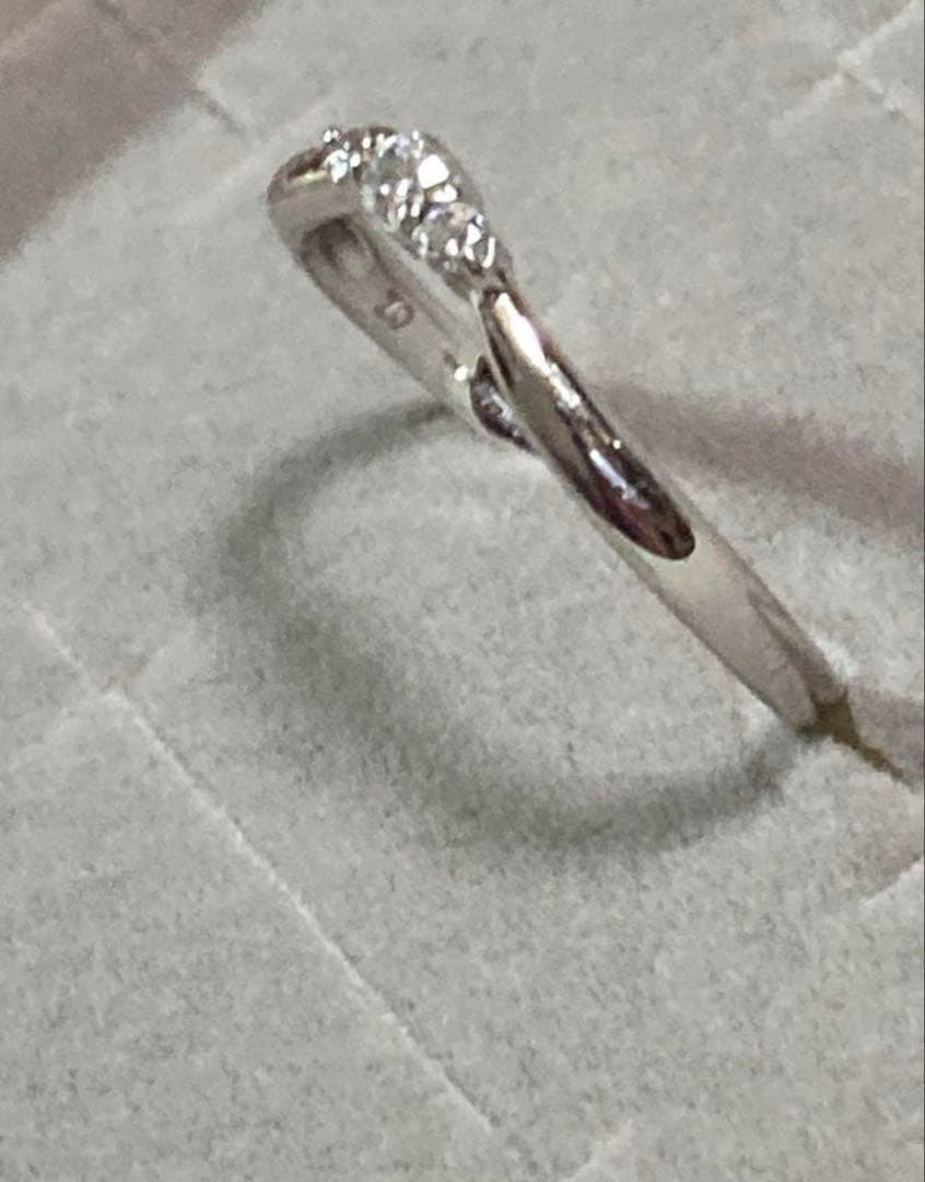 ジュエリーツツミ　K10 ホワイトゴールド　リング　ダイヤモンド