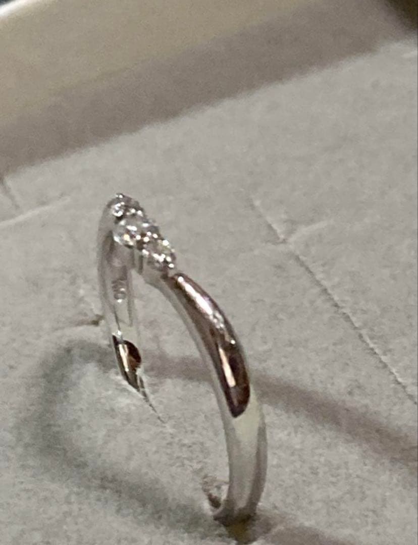 ジュエリーツツミ　K10 ホワイトゴールド　リング　ダイヤモンド