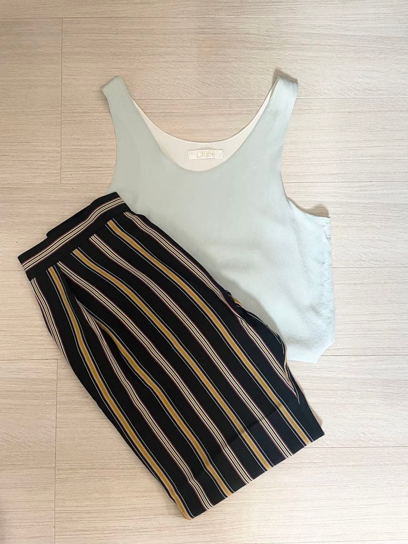 chloe シルク タンクトップ ブラウス