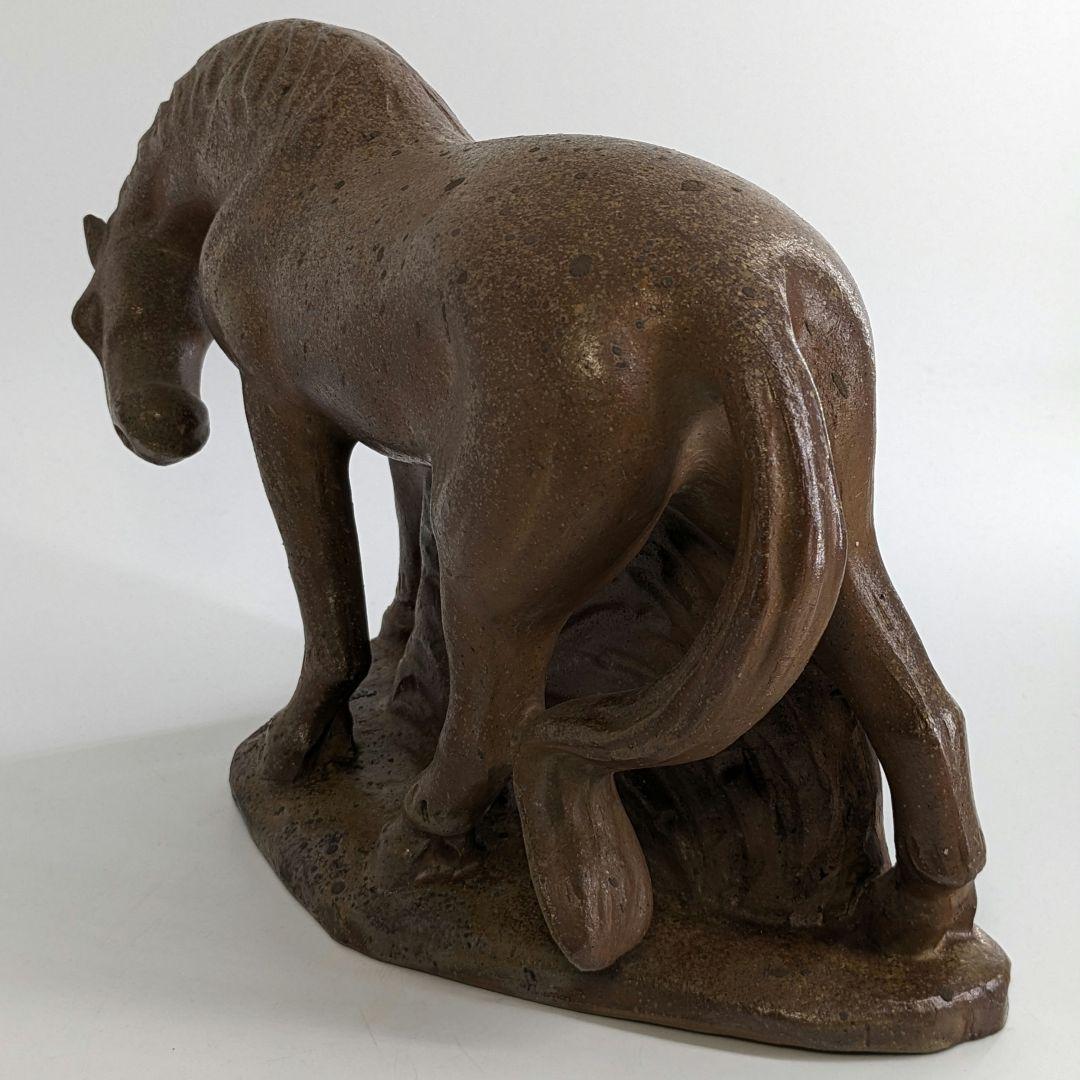 岡山県重要無形文化財 浦上善次 備前焼 午置物 干支 馬 工芸品 細工物 在銘