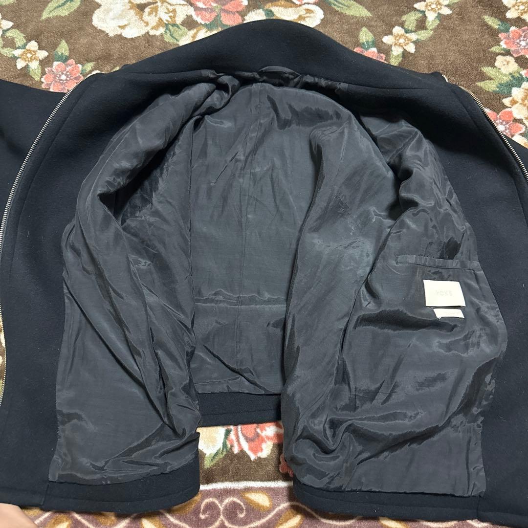 YOKE ブラック ジップアップジャケット