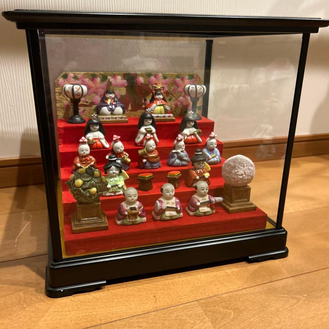 貴重❗️瀬戸焼　川本正義作　陶製　雛人形　ケース付き‼️