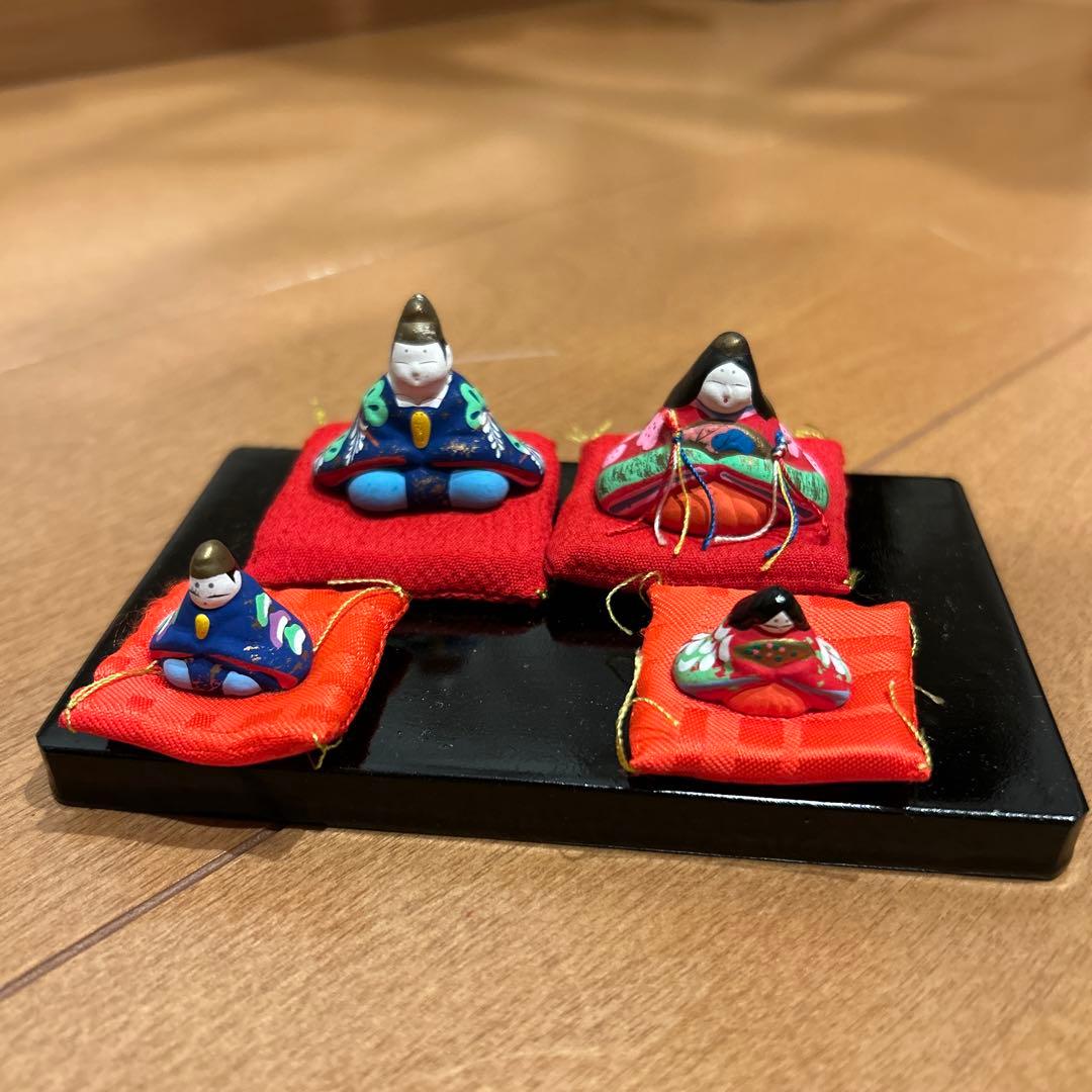 貴重❗️瀬戸焼　川本正義作　陶製　雛人形　ケース付き‼️