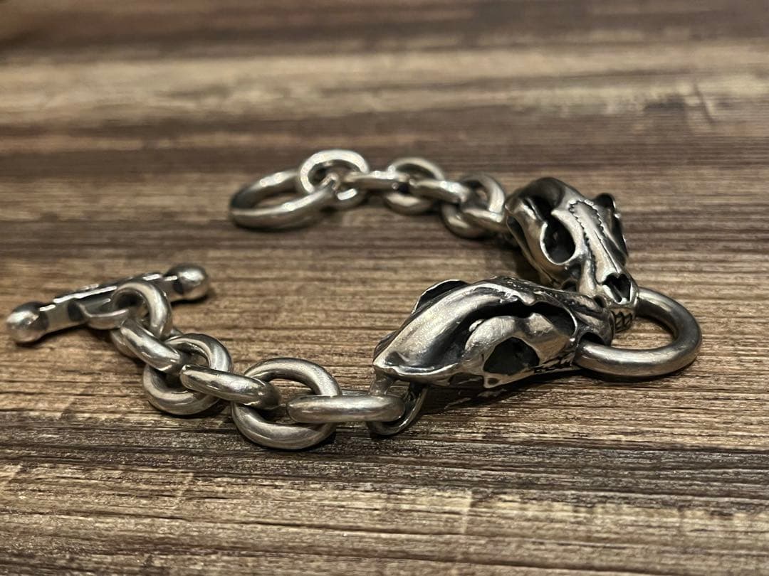 スカルデザイン　ブレスレット　シルバー925