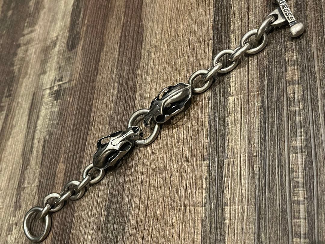 スカルデザイン　ブレスレット　シルバー925