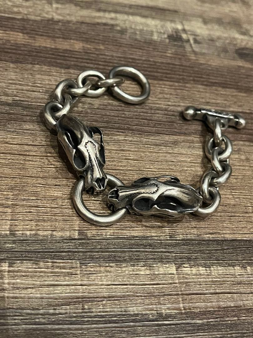 スカルデザイン　ブレスレット　シルバー925