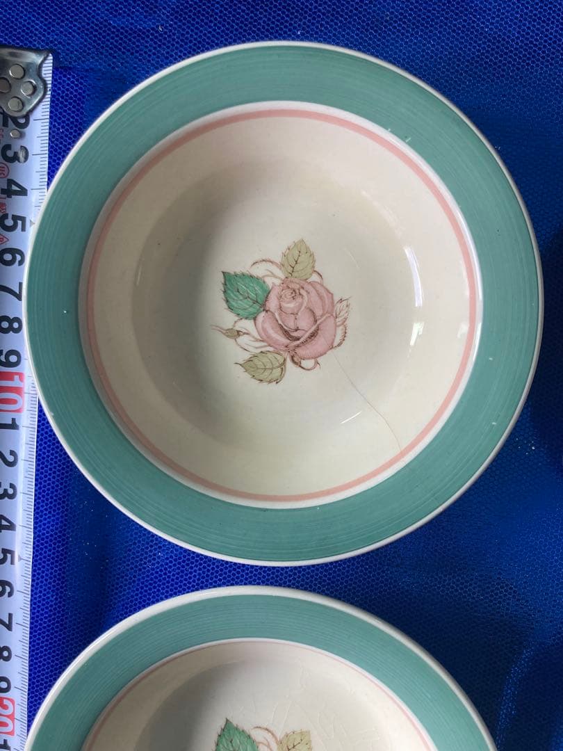 Susie Cooper スージークーパー　パトリシアローズ　グリーン　スープ皿