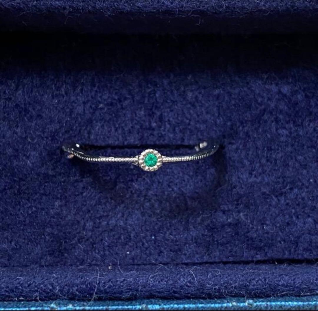 セイレーンアズーロ　パライバトルマリン　リング　プラチナ Pt エメラルド