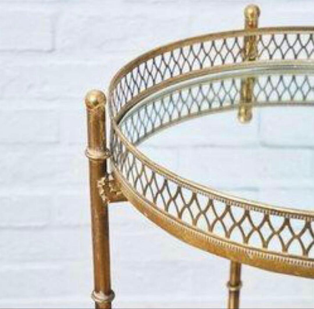 ちぃページ　アンティーク調　サイドテーブル&フロアライト