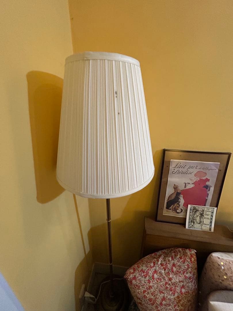 ちぃページ　アンティーク調　サイドテーブル&フロアライト