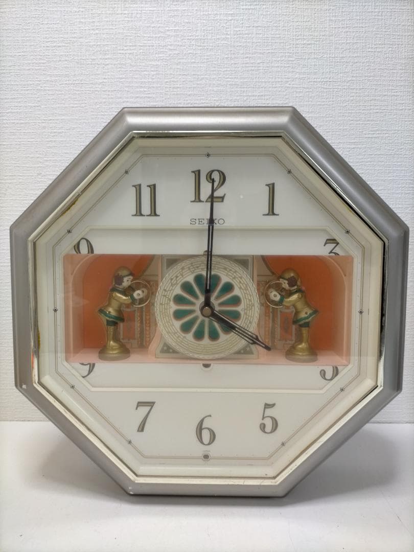 SEIKO　セイコー　からくり時計　PUPPET　シルバー　250812-1Y