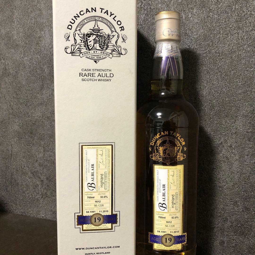 シングルモルトスコッチウイスキー　バルブレア1991 19年 ダンカンテイラー