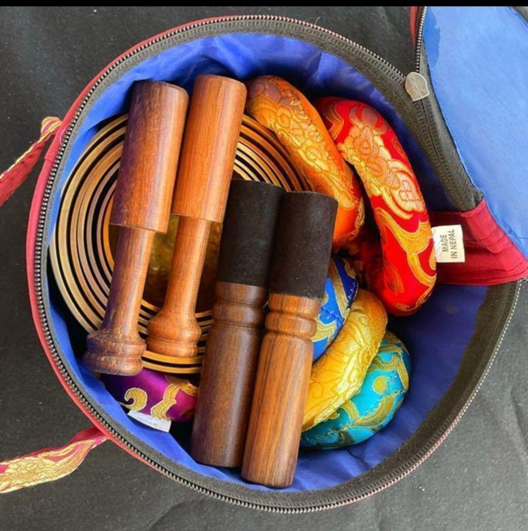 7メタル シンギングボウル 瞑想 チャクラヒーリング 7つセット ネパール