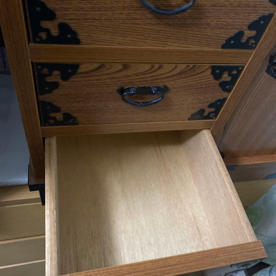 木製タンス 3引き出し 1扉付き