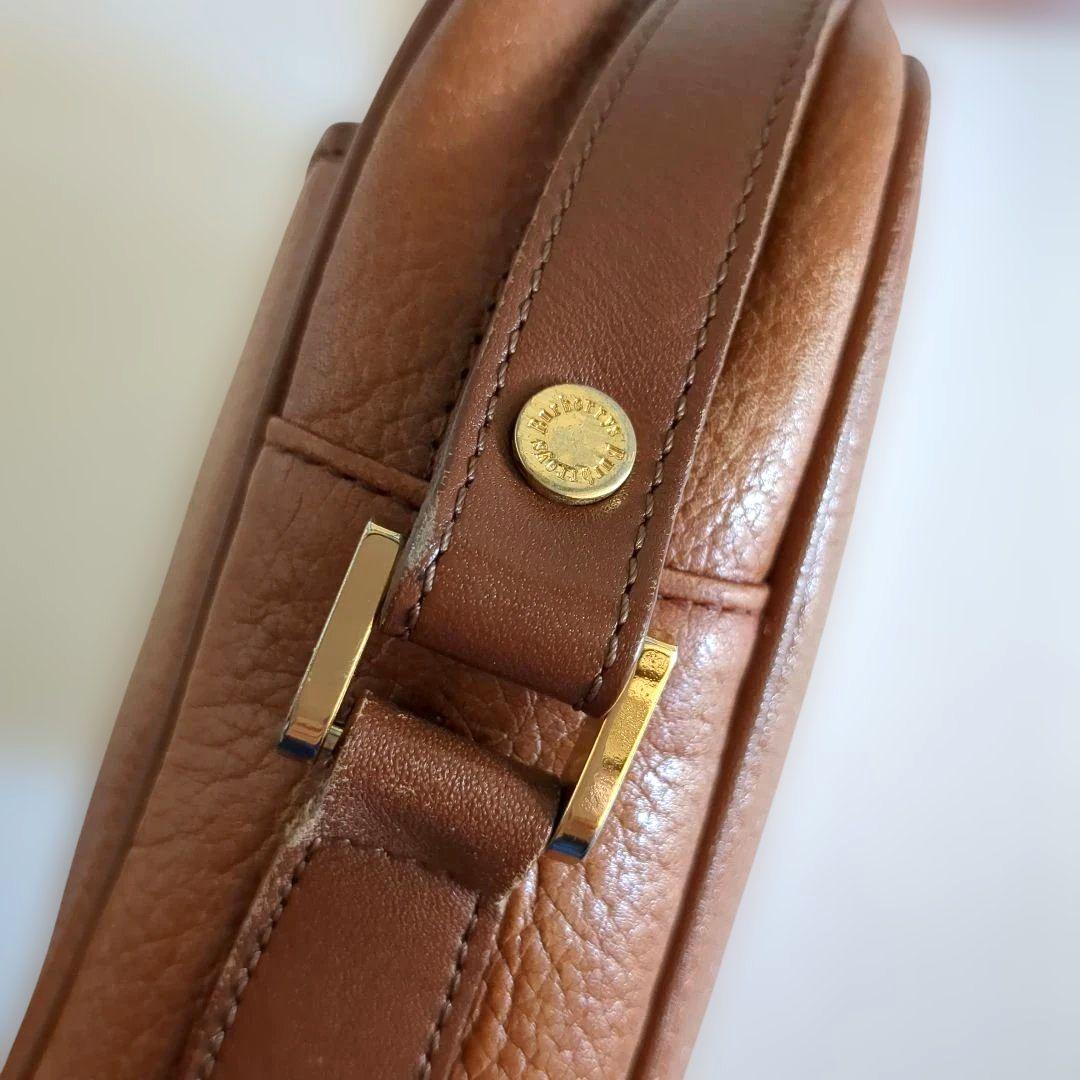 バーバリーズ ショルダーバッグ ホースロゴ ノバチェック柄 ロゴ型押し シボ革