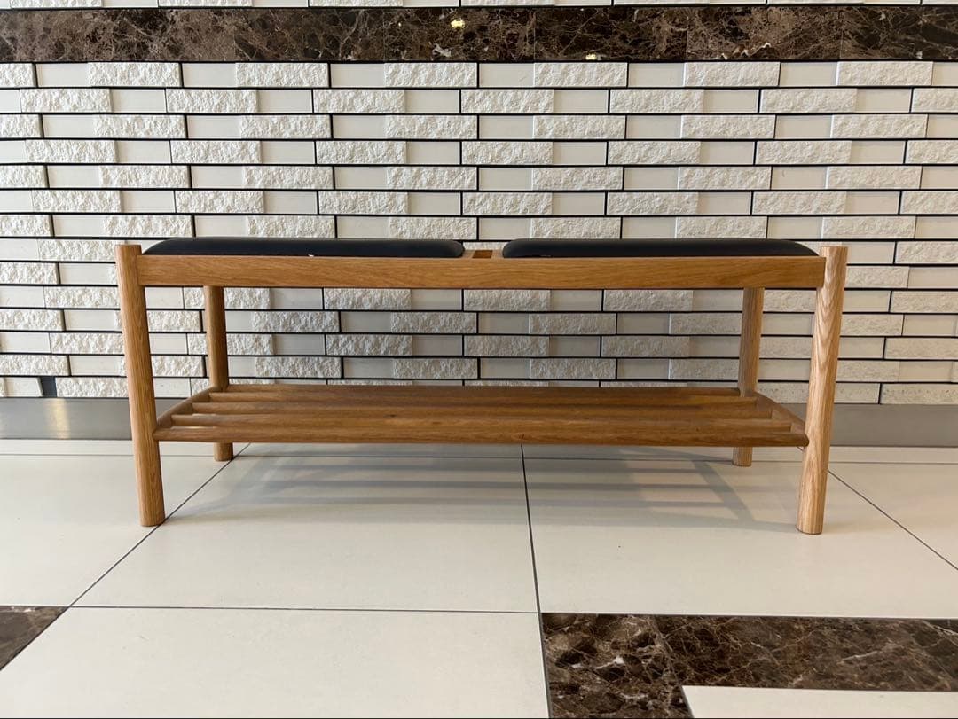 noce ダイニングベンチ　レザーベンチ　木製ベンチ