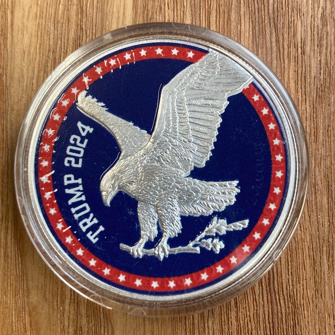 トランプ大統領　アメリカンイーグル　カラー銀貨　MAGA