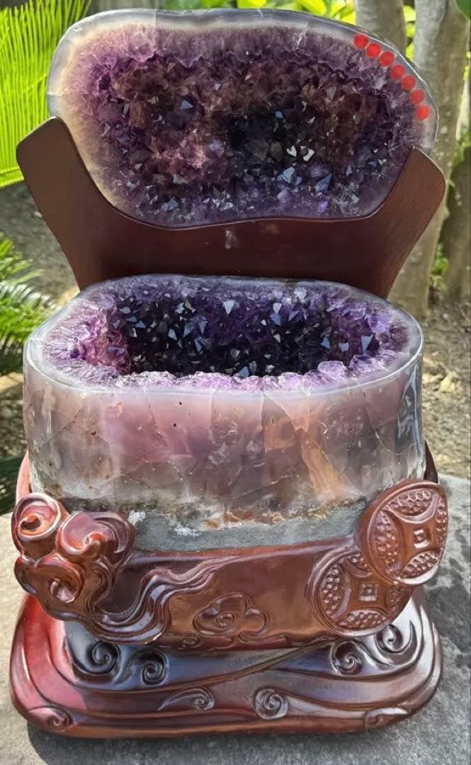 【一点物】ウルグアイ産　アメジスト聚宝盆