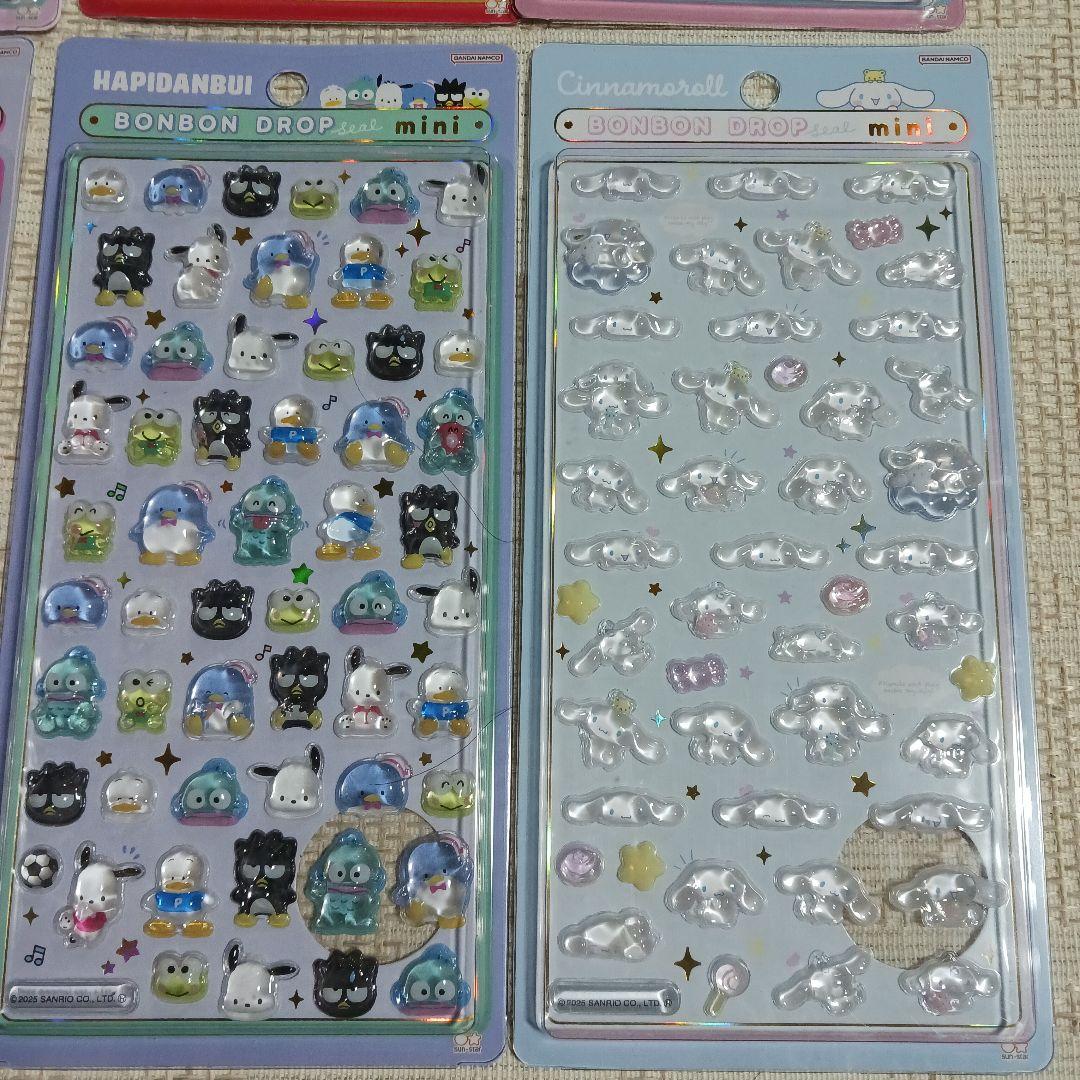 正規品☆新作☆サンリオミニ☆ボンボンドロップシール☆(8種)コンプリートセット