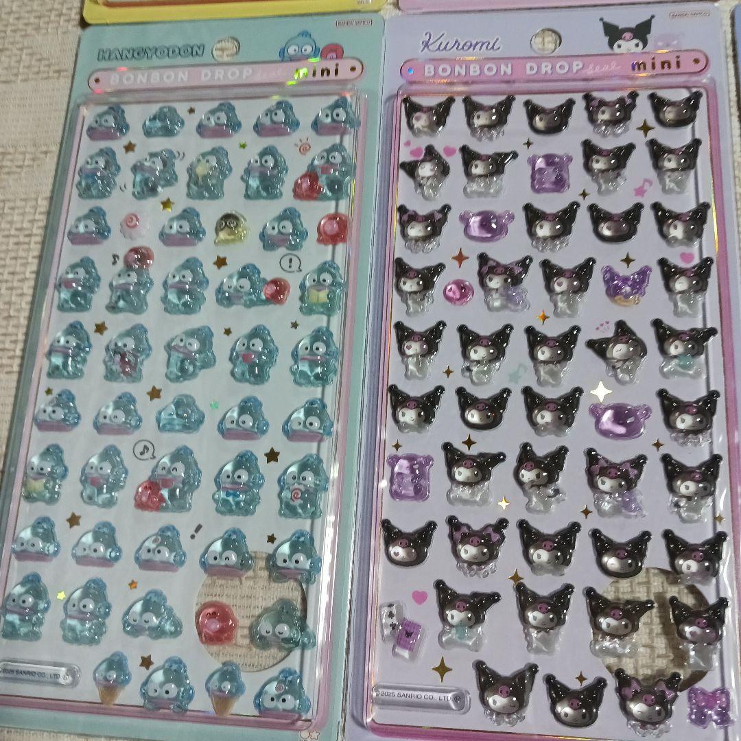 正規品☆新作☆サンリオミニ☆ボンボンドロップシール☆(8種)コンプリートセット