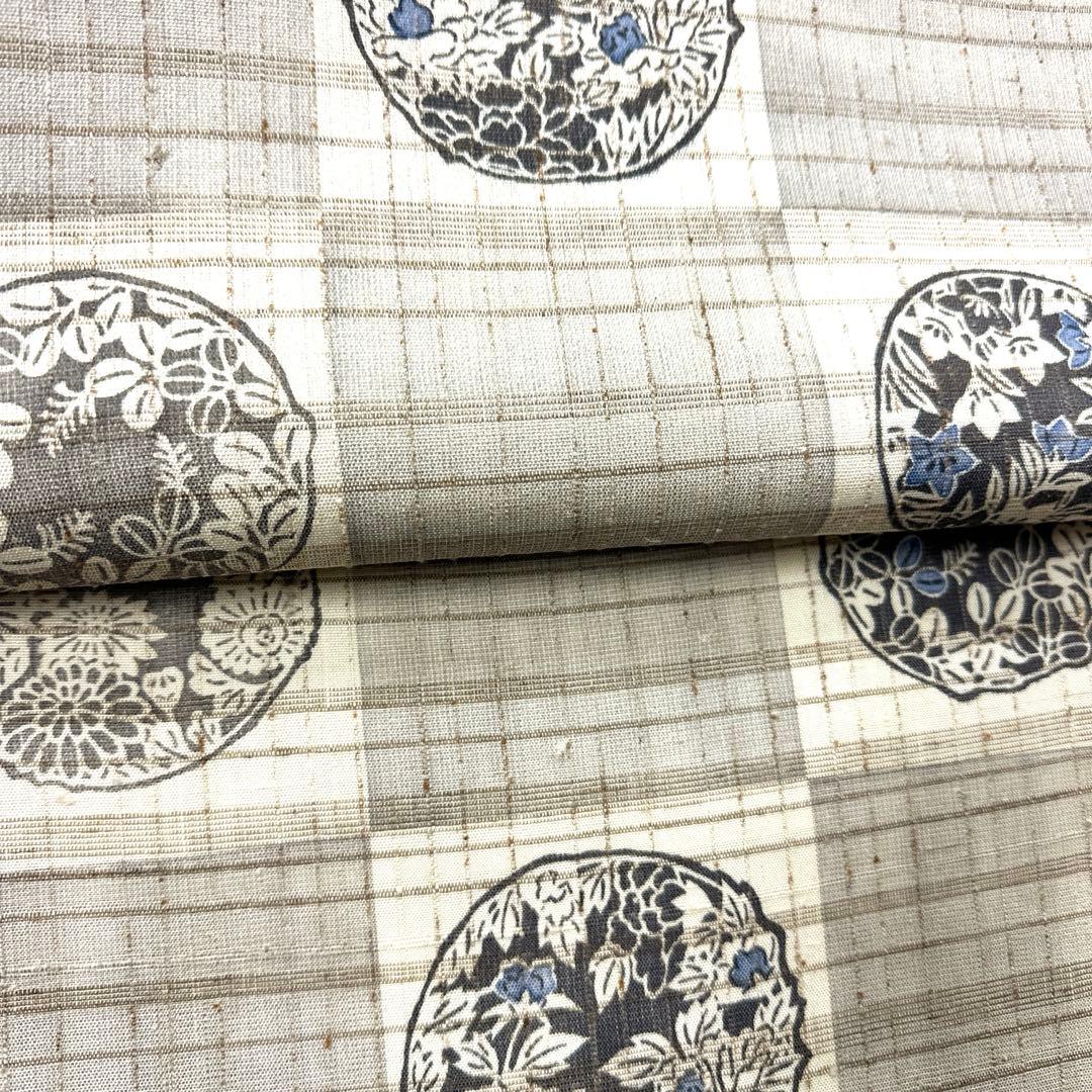 専用帯4719 ●高級 正絹 紬 型染 全通 袋帯