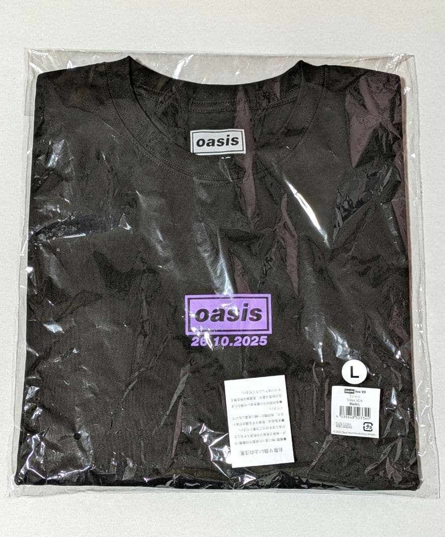 oasis live '25 Tシャツ Lサイズ ブラック TOKYO 1026