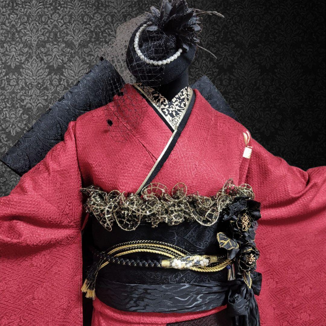 新品未使用！振袖フルセット・成人式・総絞り・大輪花模様・金彩加工・モダン