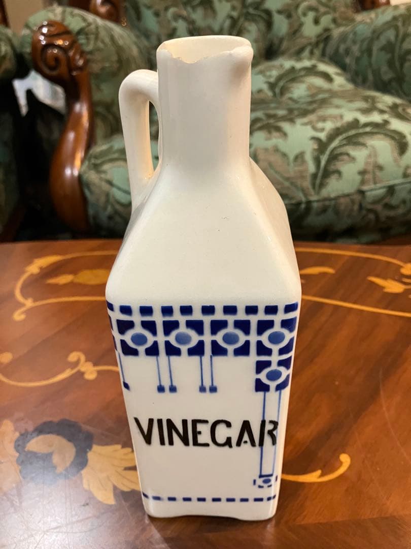 青と白の陶器製調味料入れ 7点セット チェコスロバキア製