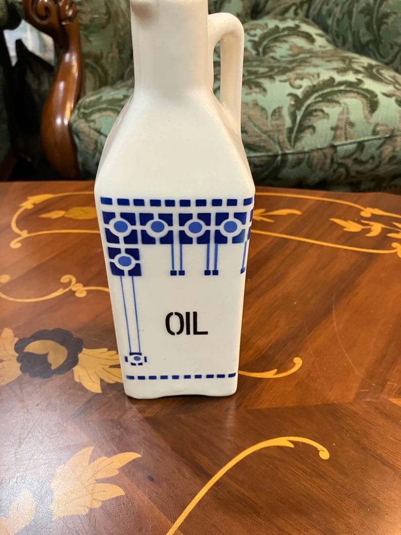 青と白の陶器製調味料入れ 7点セット チェコスロバキア製