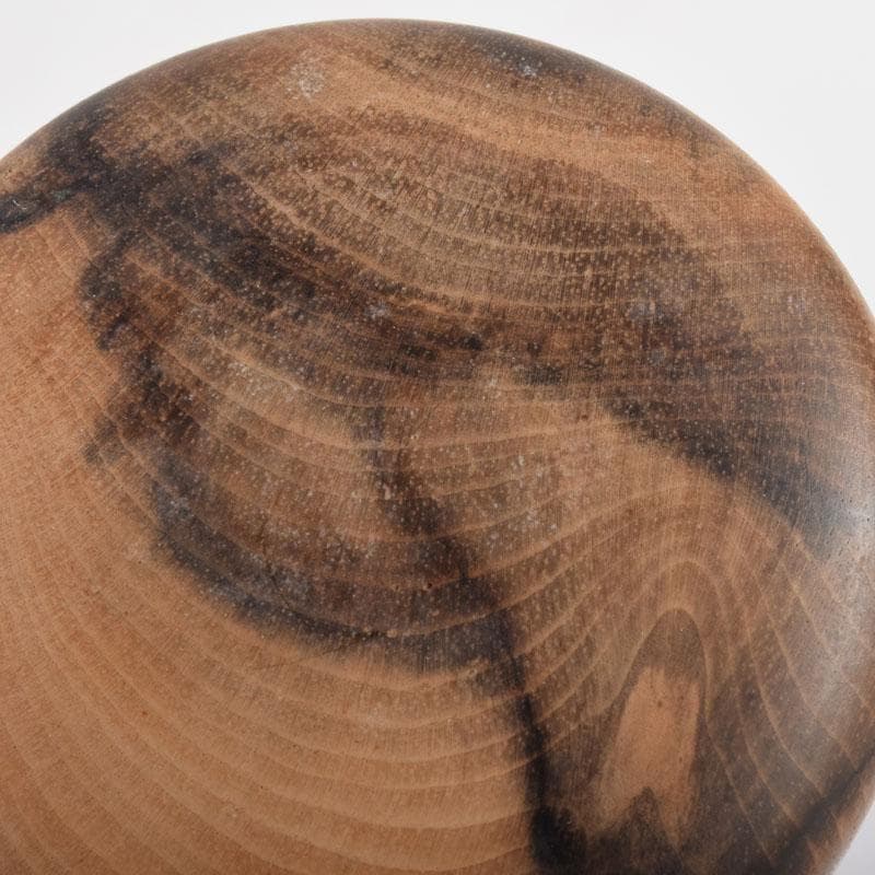 茶道具　天然木　黒柿製　きれいな木目の棗　時代箱　V　8356