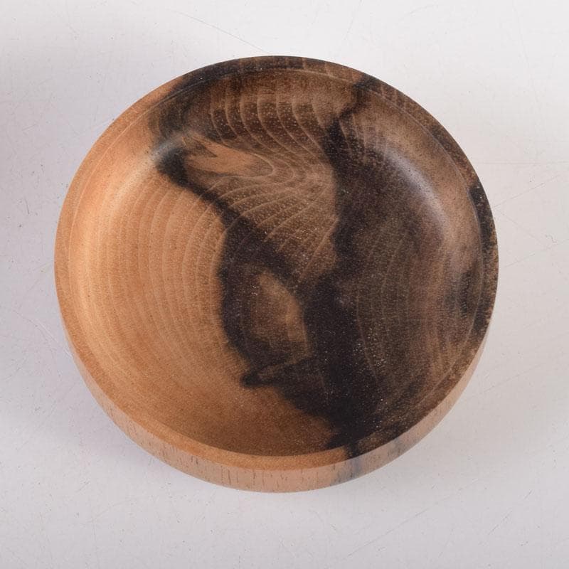 茶道具　天然木　黒柿製　きれいな木目の棗　時代箱　V　8356