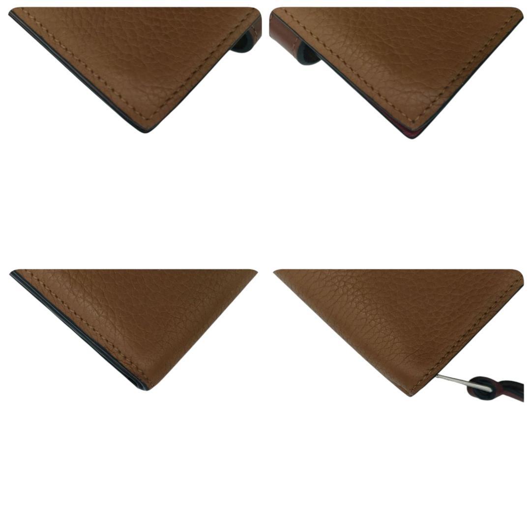 ロエベ　折り財布　コンパクトジップウォレット　ブラウン　アナグラム