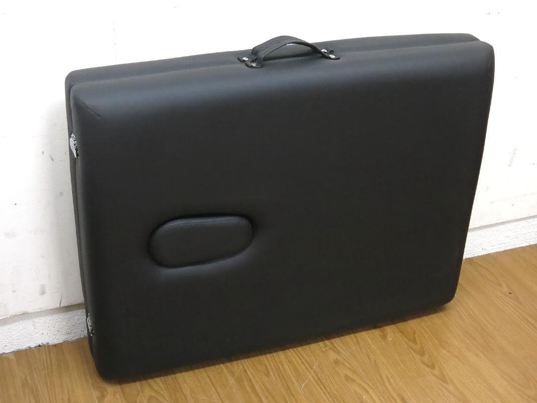 エステベッド/マッサージベッド/有孔/折りたたみ/サロン 施術/ブラック