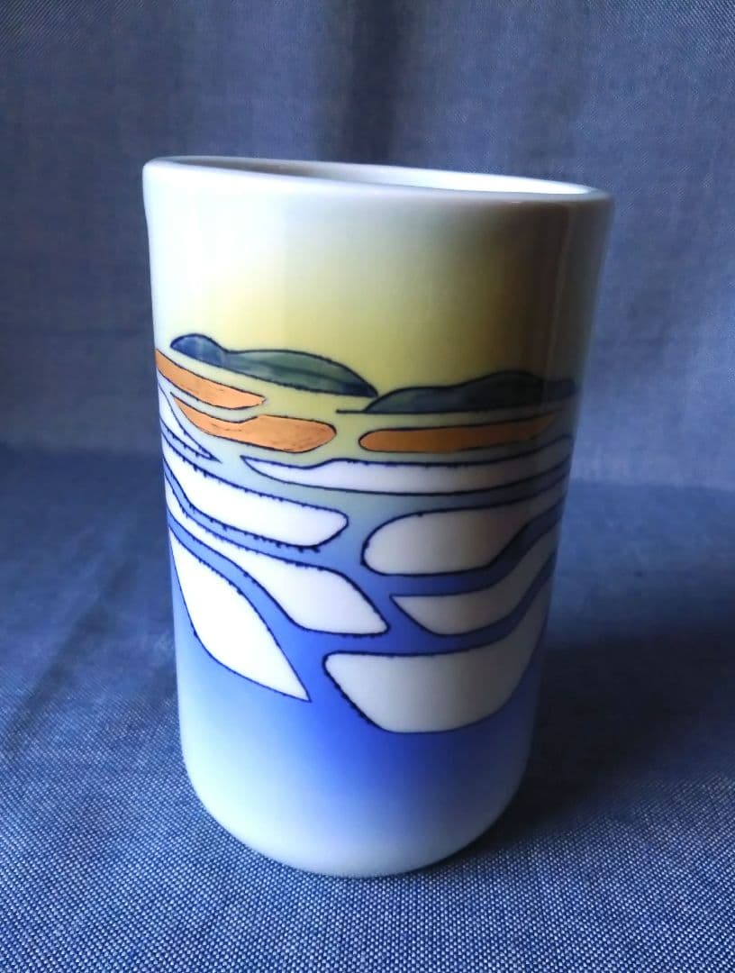 【未使用】有田焼 辻聡彦 花瓶 想雲図 共箱・栞付き 長期保管品 希少作家作品