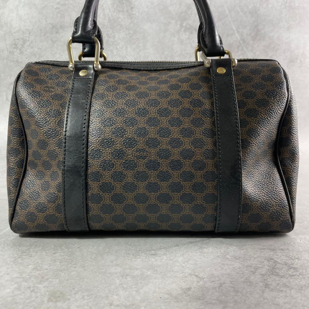 入手困難✨ セリーヌ ミニボストンバッグ 黒マカダム レザー pvc ブラック