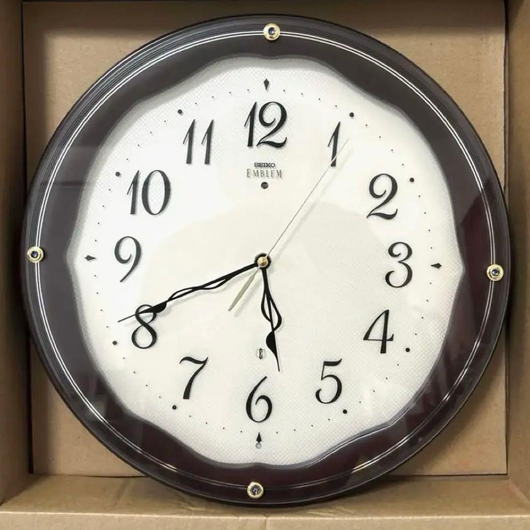 極美品✨ SEIKO EMBLEM 掛け時計 電波時計 スイープ HS551B