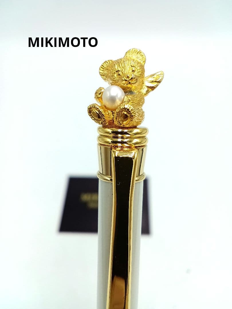 早い者勝ちSALE【MIKIMOTO】ゴールドクマ付 ボールペン