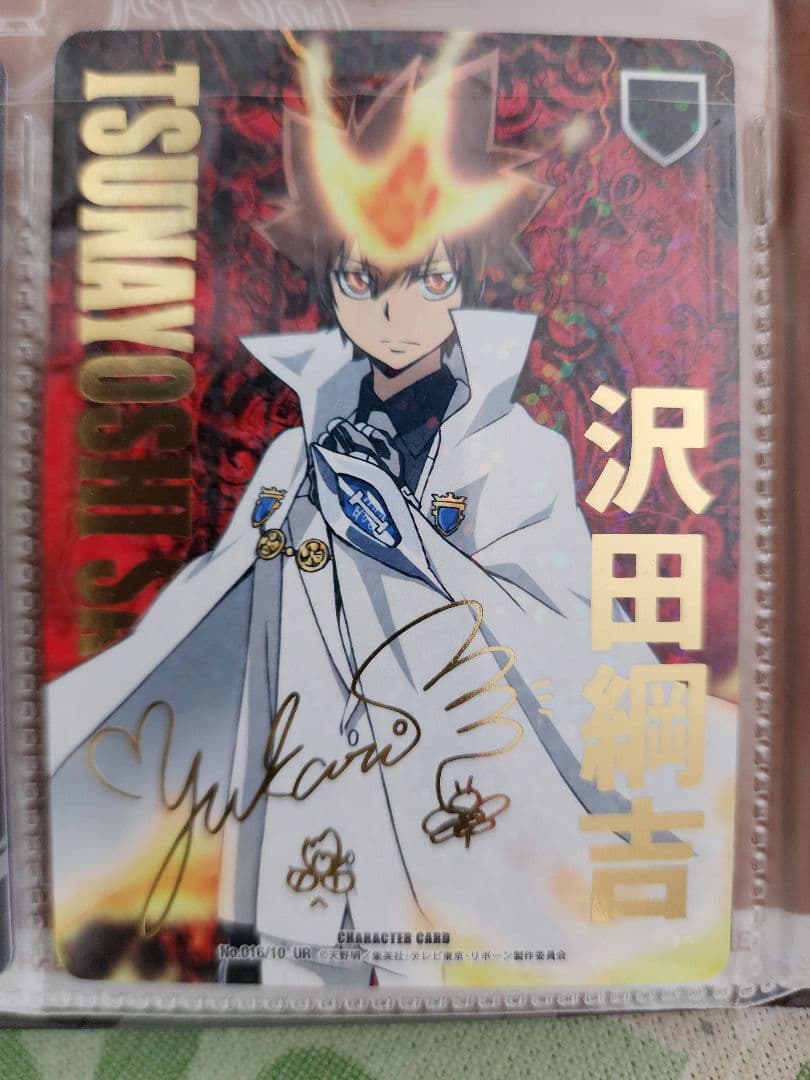 家庭教師ヒットマンREBORN　CCG沢田綱吉　激レア箔押しサイン入り