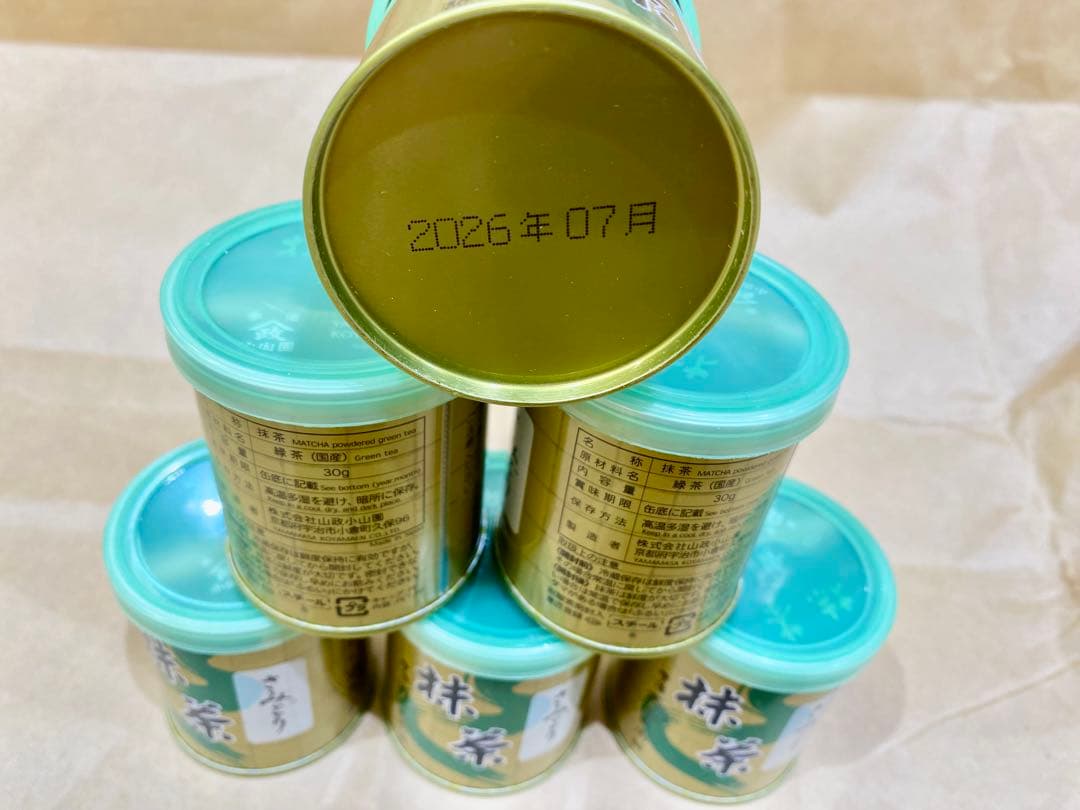 京都宇治抹茶　山政小山園　さみどり30g ×6缶セット MATCHAPOWDER