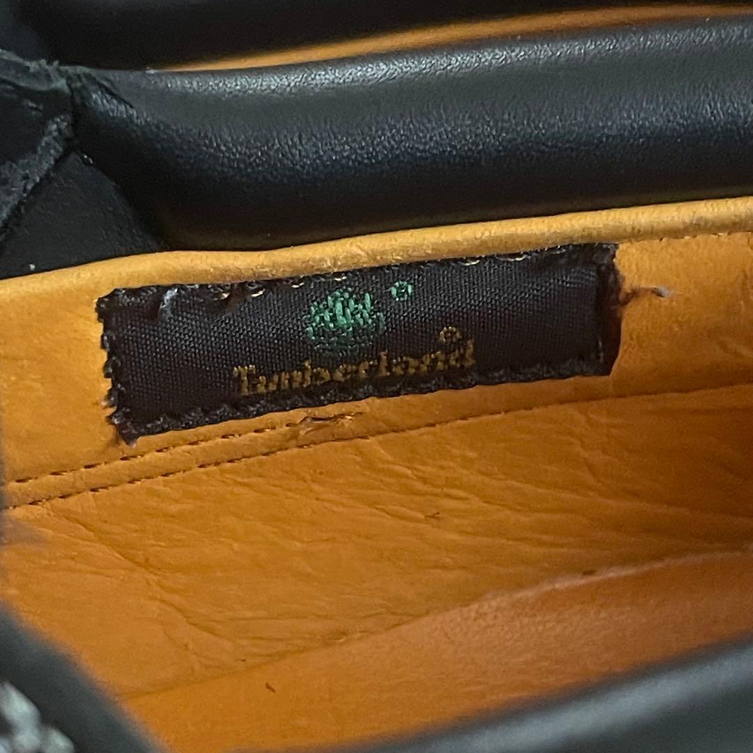 ティンバーランド ブラックレザー デッキシューズ 19529 25cm