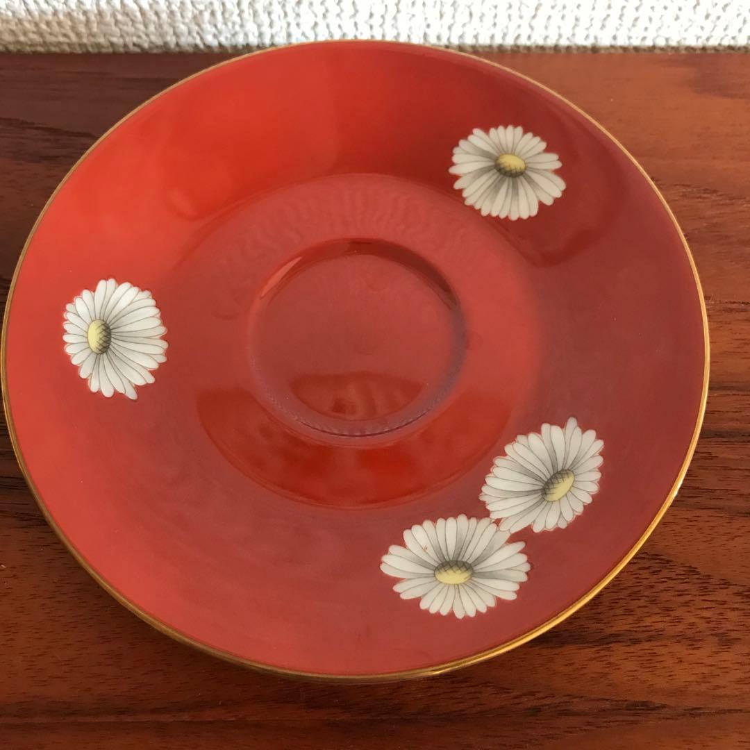 プレミアノリタケ　赤菊　カップ&ソーサー