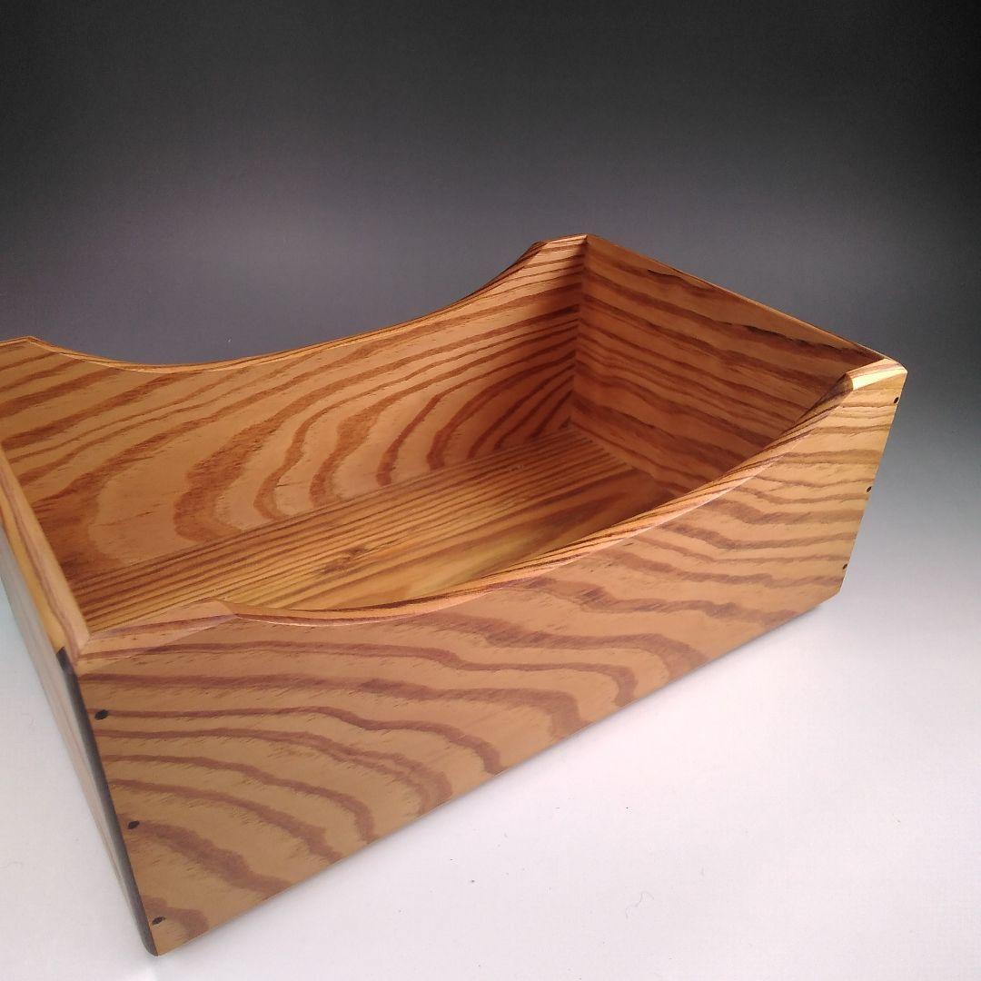 ア29 　木芸家　『田中重希』作　松材　莨盆　共箱　煙草道具　茶道具